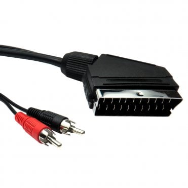 1.5m SCART & Two RCA Cable