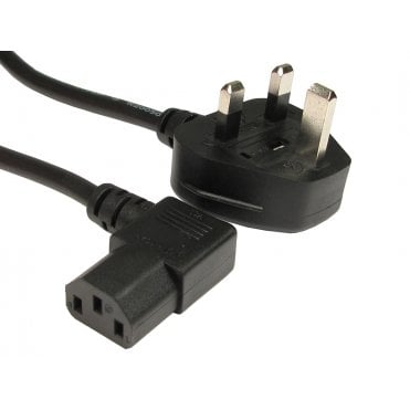 1.8m UK Plug to Right Angled C13 Mains Lead