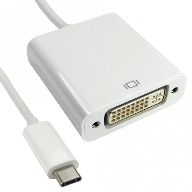 15cm Leaded USB Type C (M) to DVI (F) Adapter