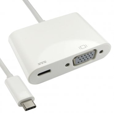 15cm Leaded USB Type C to VGA Adapter