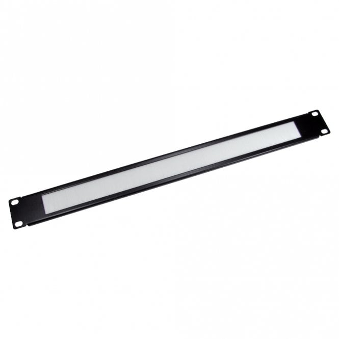 19 Inch Rack Mount White Brush Plate - 1u