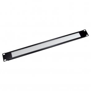 19 Inch Rack Mount White Brush Plate - 1u