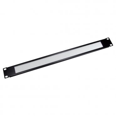 19 Inch Rack Mount White Brush Plate - 1u