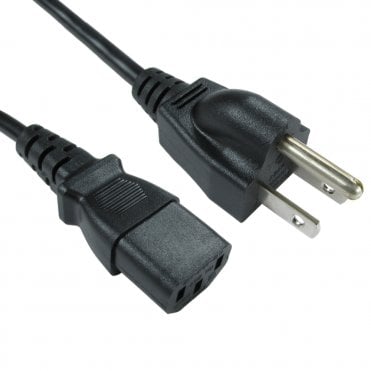 2m US Plug to C13 Mains Lead