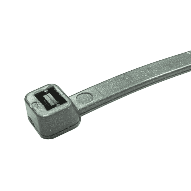 300mm x 4.8mm Silver Cable Ties - 100 Pack