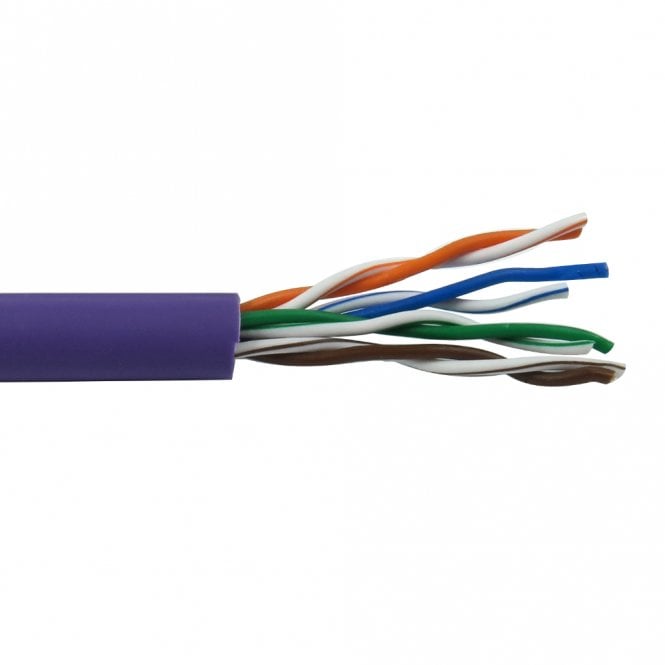 305mtr CAT 5E SOLID UTP LSZH FULL COPPER 24AWG VIOLET B2ca