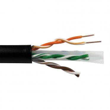 305mtr CAT 6 SOLID UTP LDPE COPPER 24AWG BLACK EXTERNAL