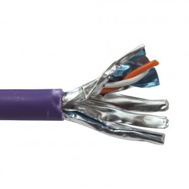305mtr CAT6A Solid U/FTP LSZH Copper 24AWG Violet B2ca Rated