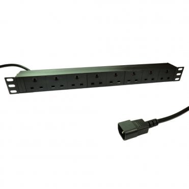 3m 8 Port Horizontal 1U PDU with IEC C14 Plug