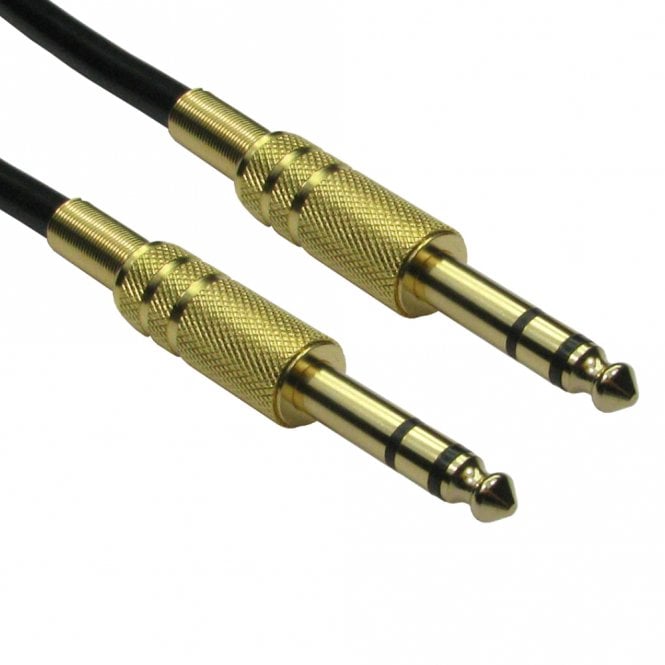 6.35mm Male to Male Audio Cable - Gold Connectors