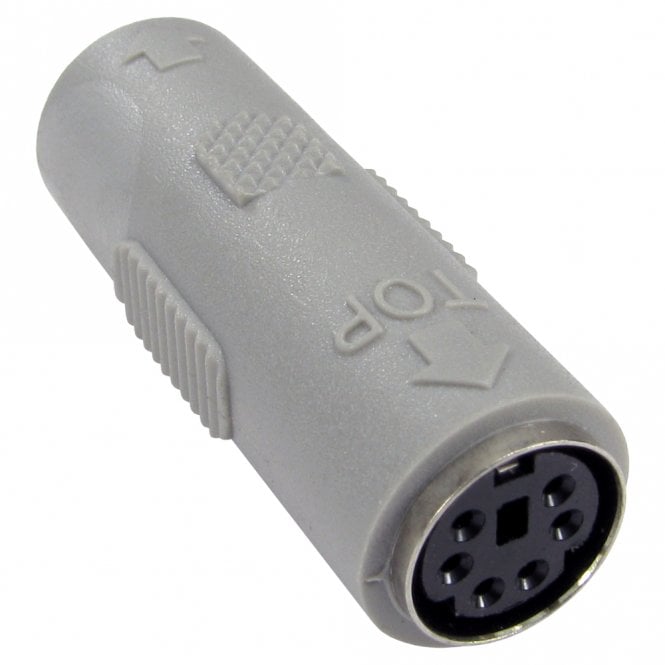 6 Pin Mini-DIN Female to Female Slimline Gender Changer