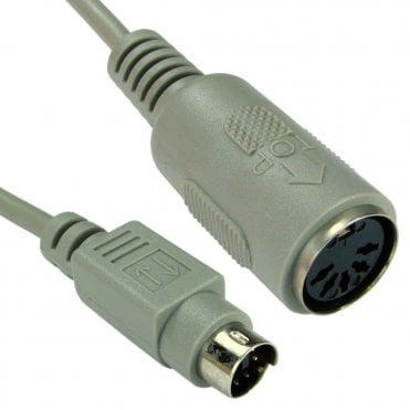6 Pin Mini-DIN Male to 5 Pin DIN Female Keyboard Adapter