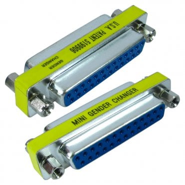 D25 Female to D25 Female Slimline Gender Changer