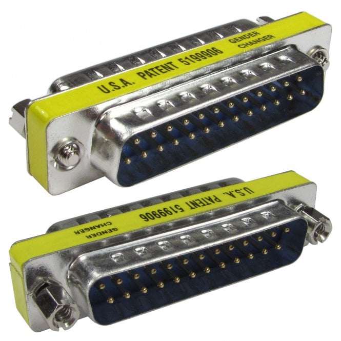 D25 Male to D25 Male Slimline Gender Changer