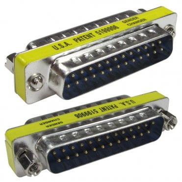 D25 Male to D25 Male Slimline Gender Changer