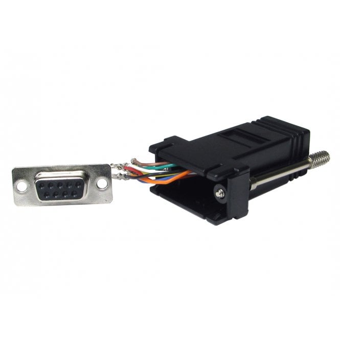 D9 Female to RJ45 Female Modular Adapter
