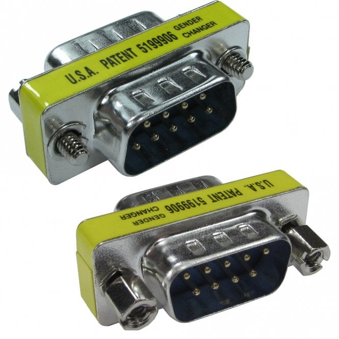 D9 Male to D9 Male Slimline Gender Changer