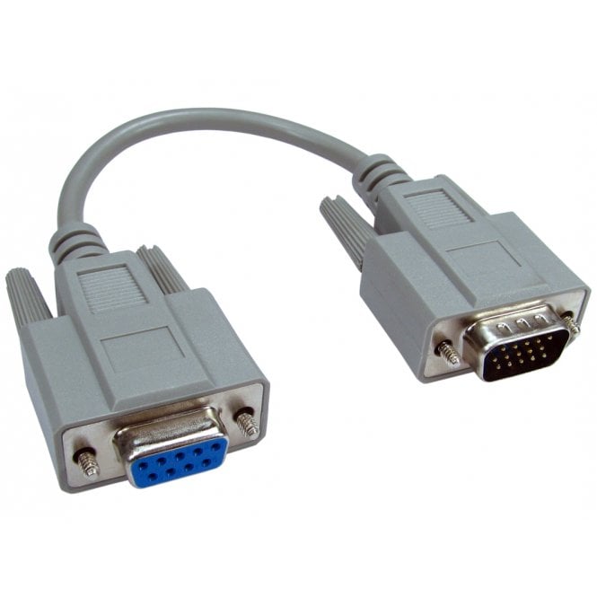 D9 to HD15 VGA Leaded Adapter