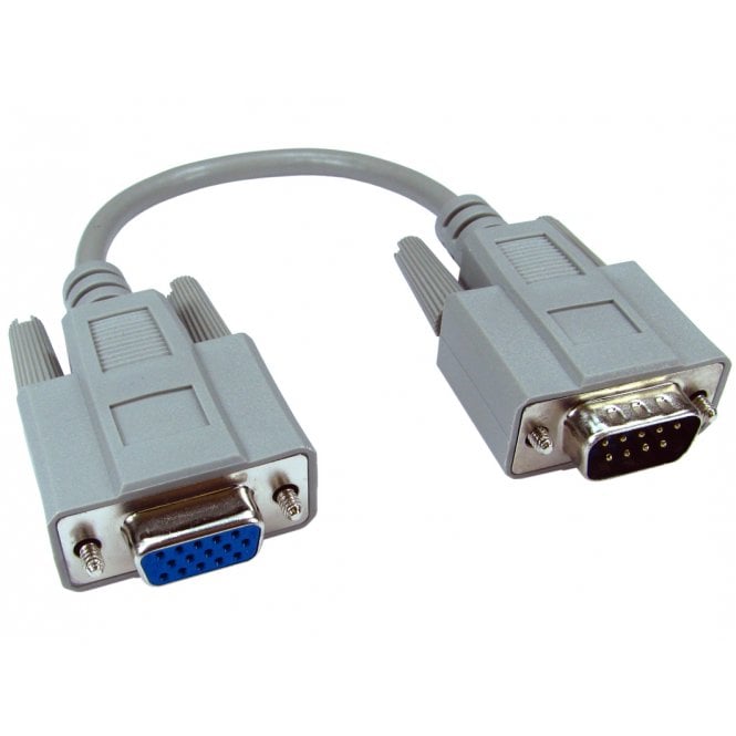 D9 to HD15 VGA Leaded Adapter