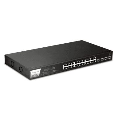 24 x GbE PoE+ ports & 4 x 10Gbps SFP+ smart switch. 140W PoE budget