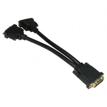 DVI-D M to 2x F Splitter Cable