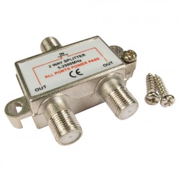 F-Connector RF Coaxial Splitter