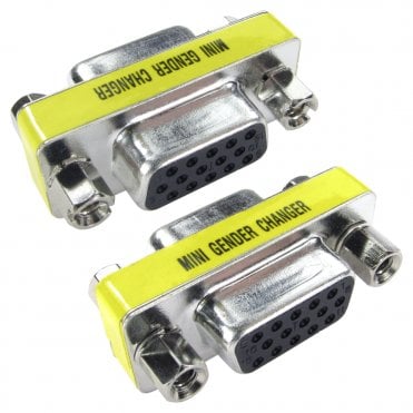 HD15 Female to HD15 Female Slimline Gender Changer