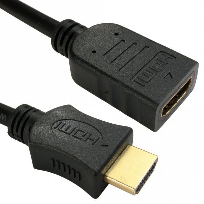 High Speed HDMI cable for LED UHD/HD TV, Game Console, laptop/PC. Featuring Ethernet, Audio Return channel, Gold Plated Contacts Extension Cable