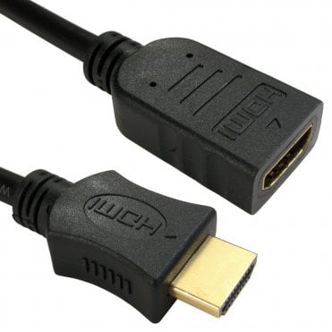 High Speed HDMI cable for LED UHD/HD TV, Game Console, laptop/PC. Featuring Ethernet, Audio Return channel, Gold Plated Contacts Extension Cable