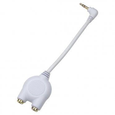 3.5mm Headphone Splitter in White