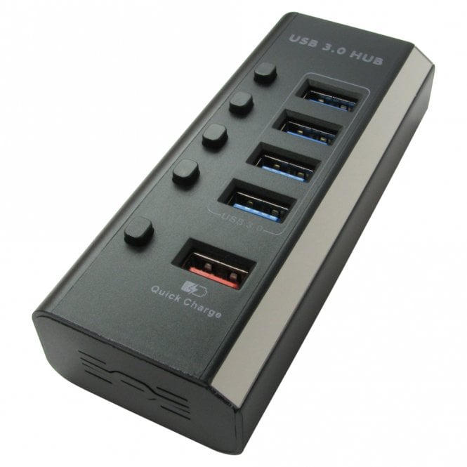 NEWlink 4 Port USB3.0 Hub + Quick Charge Port - PSU
