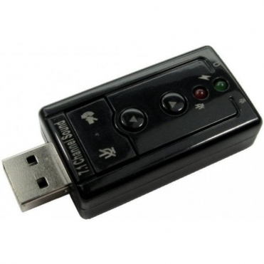 USB 3D 7.1 Audio Adapter with MIC + Headphone Ports