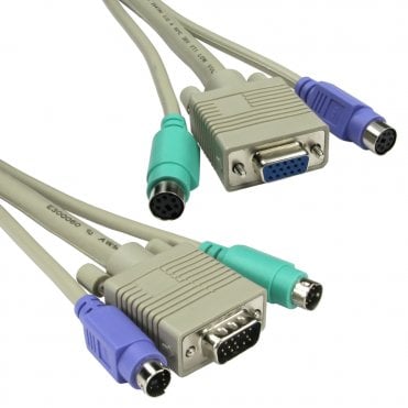 PS/2 & 1x SVGA KVM Cable