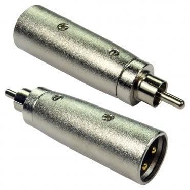 RCA (M) to XLR (M) Adapter, Gold Pins