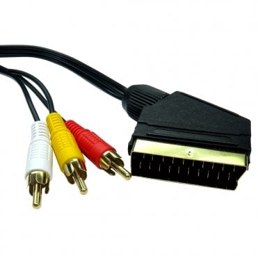 SCART to Three RCA Cable