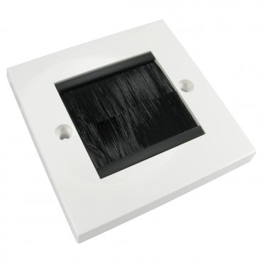 Single Gang Black Brush Plate