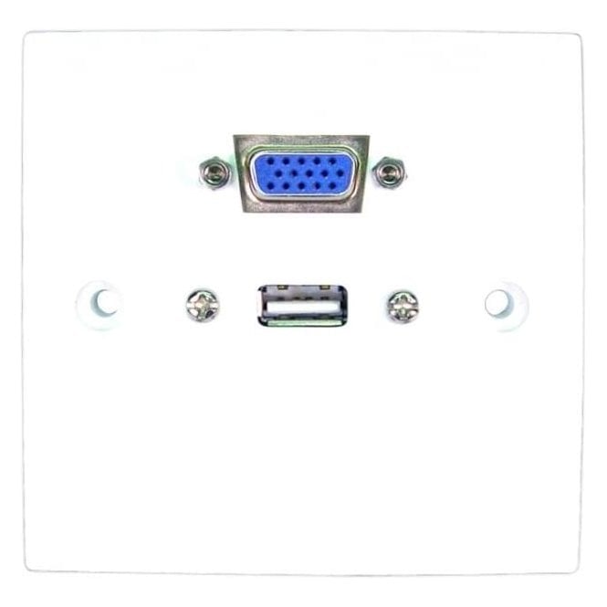 Single USB, VGA Stubplate