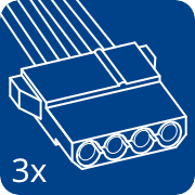 3x Mate-n-Lok / Molex (Female)
