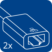 2x RJ45 (Female)