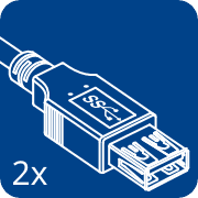 2x USB 3.x Type A (Female)
