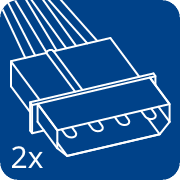 2x Mate-n-Lok / Molex (Male)