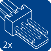 2x 3 Pin Fan Connector / TX3 (Male)
