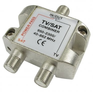 TV / Satellite Combiner for F Connectors
