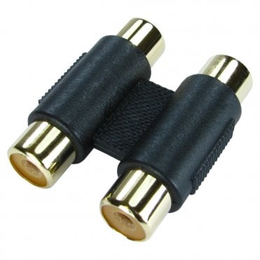 Twin RCA Coupler - Gold Flashed