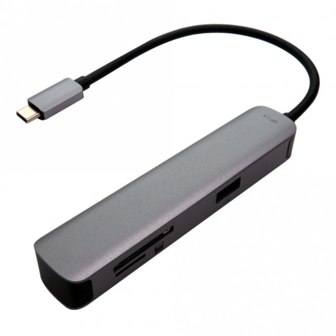Type-C to HDMI(4K/60Hz）/USB-A x2/SD/TF with DP1.4 Alt mode