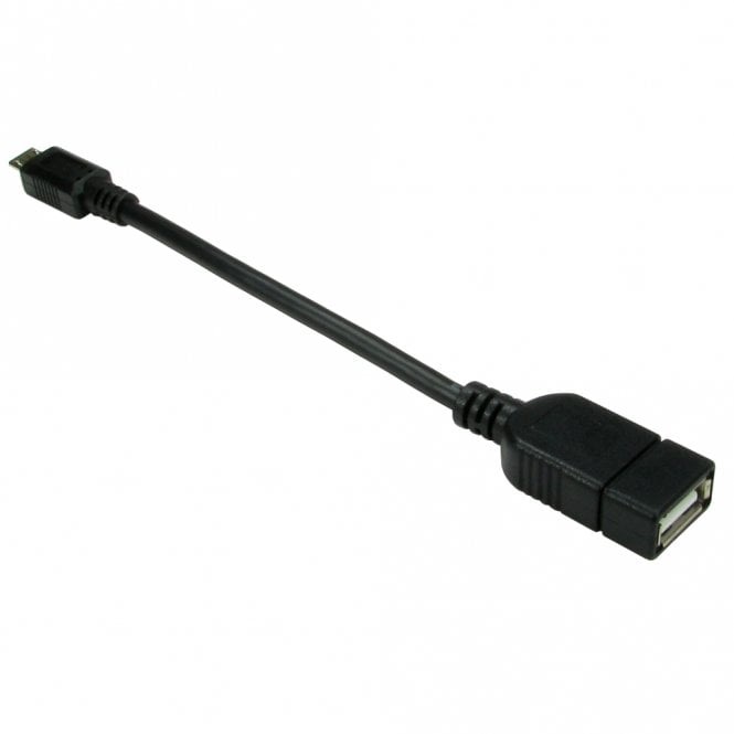 USB 2.0 Micro B (M) to Type A (F) OTG Cable
