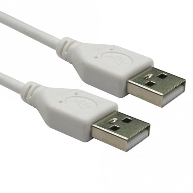 USB 2.0 Type A (M) to Type A (M) Data Cable - White