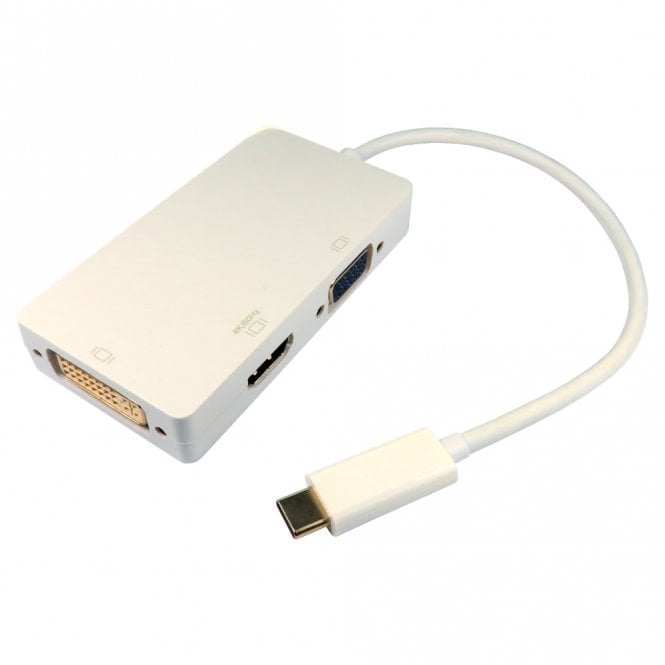 USB Type C to HDMI, DVI and VGA