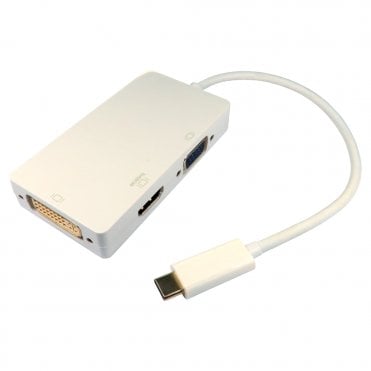 USB Type C to HDMI, DVI and VGA