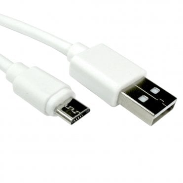 USB2.0 Type A (M) to Micro B (M) Cable - White